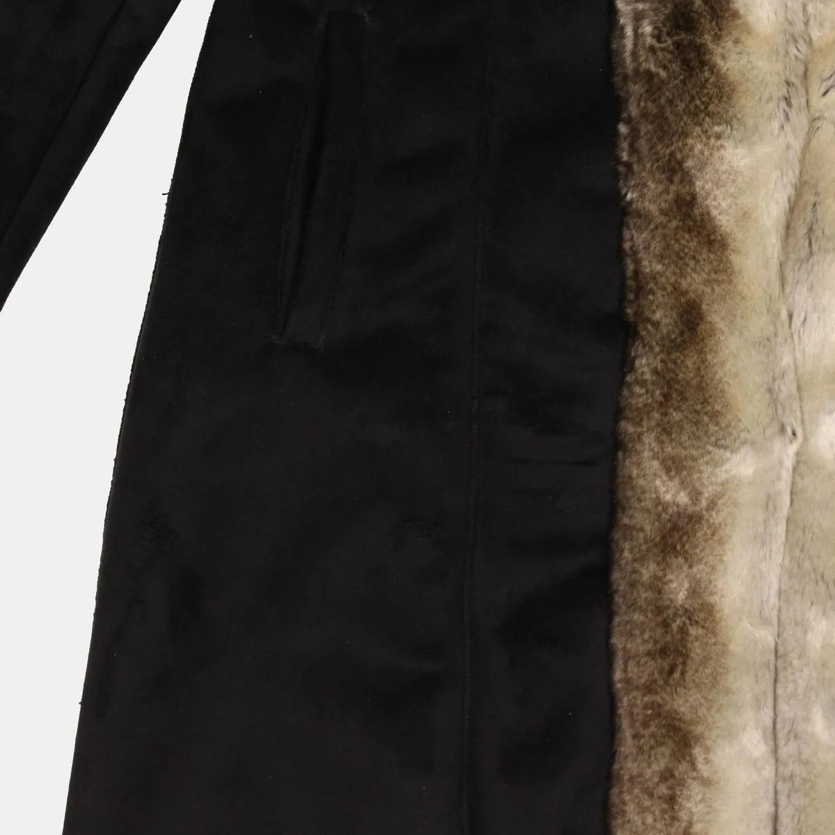 Dennis By Dennis Basso Faux Fur Trim Coat