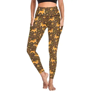 Disney Lion King Little King Women's Athletic Leggings Wth Pockets