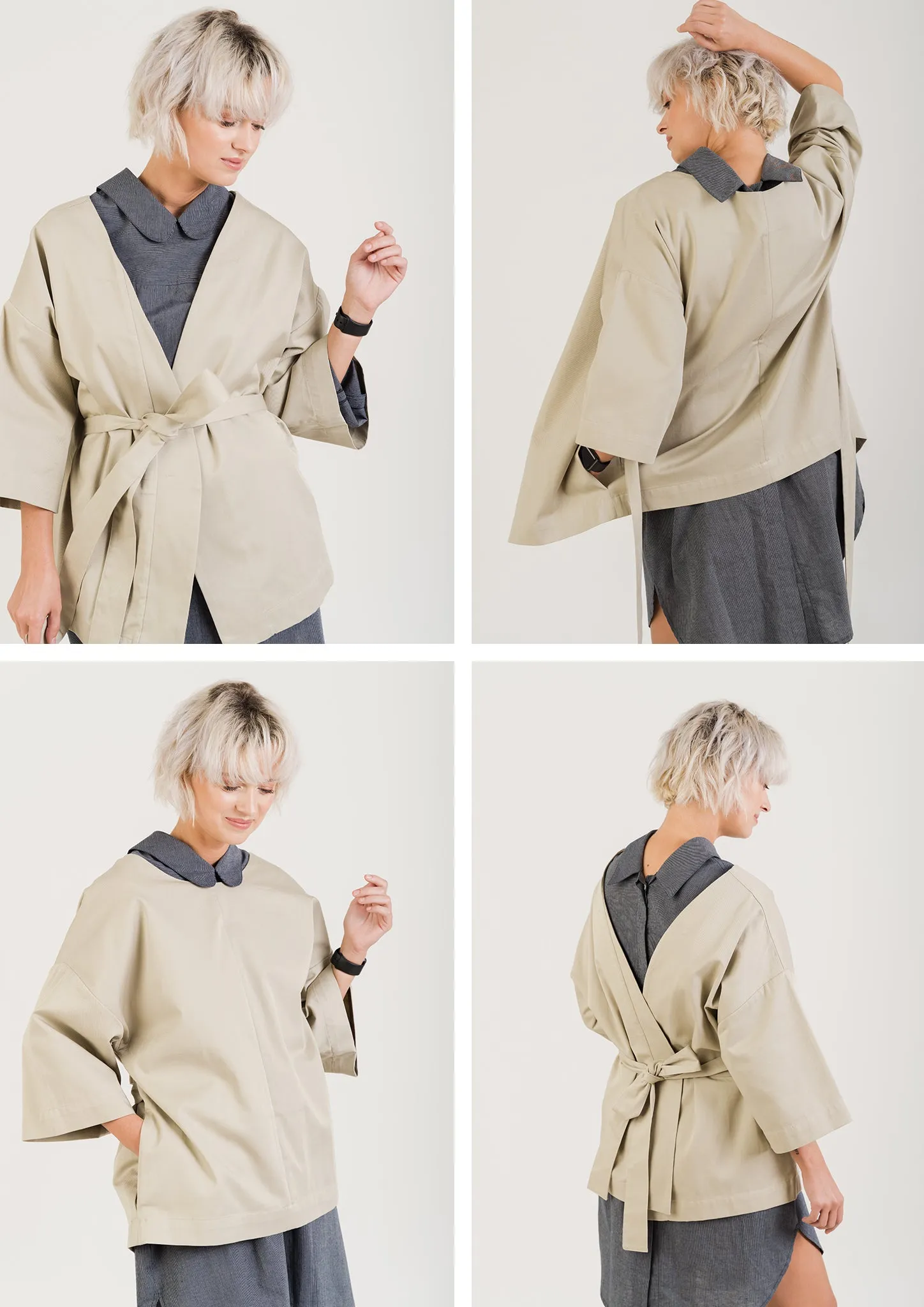 DO JACKET Short   Hemp SHIRT DRESS