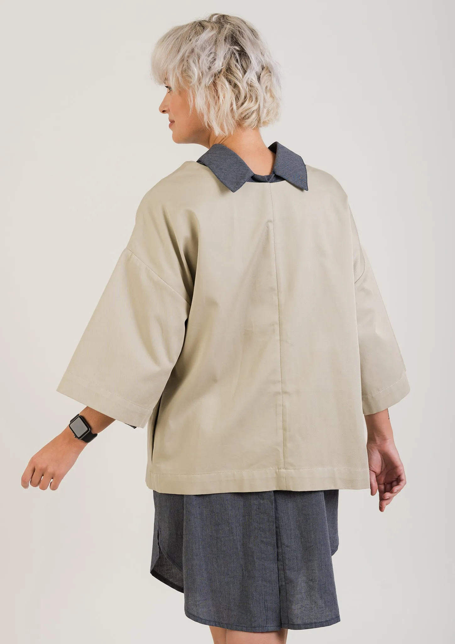 DO JACKET Short   Hemp SHIRT DRESS