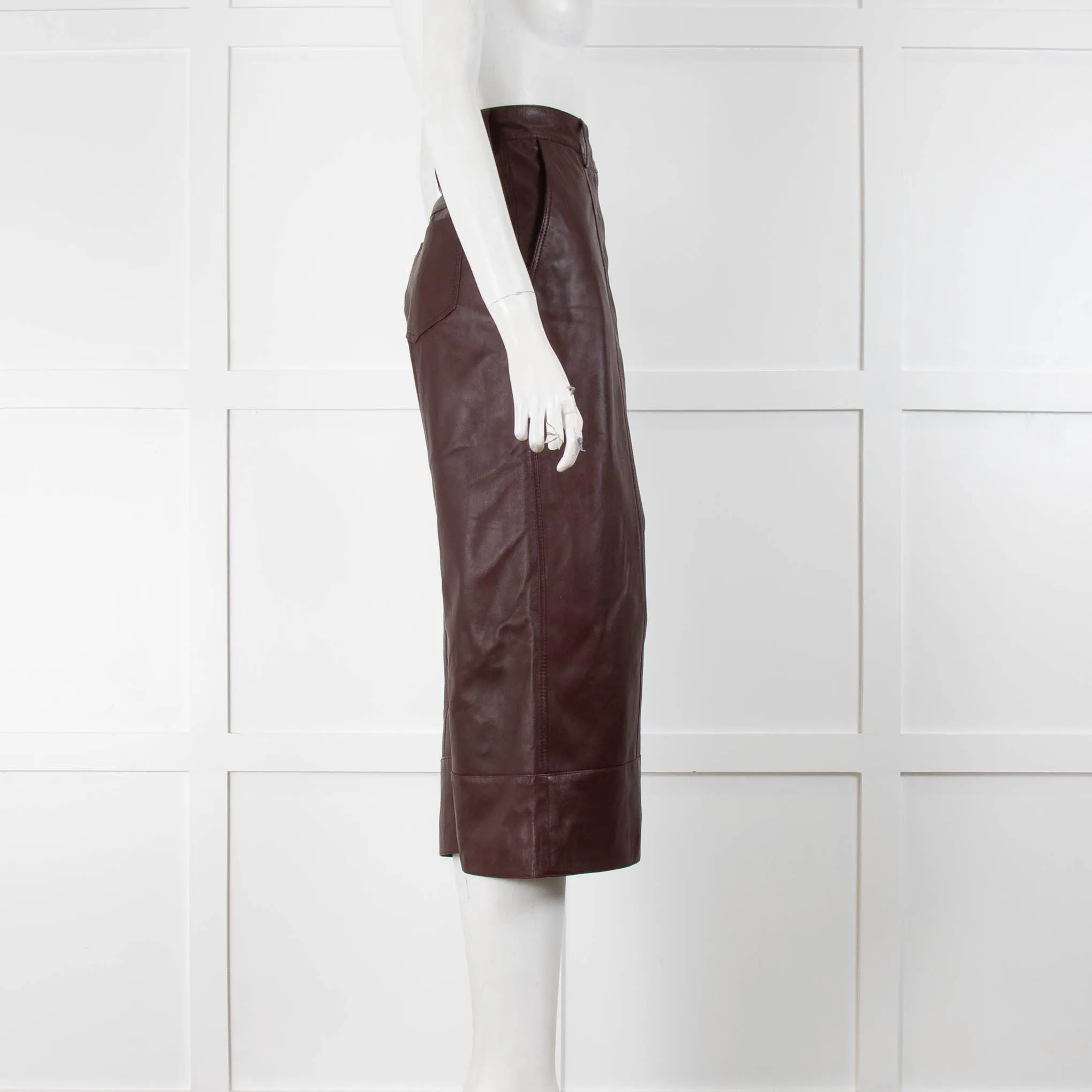 Dodo Bar Or Burgundy Leather Culottes