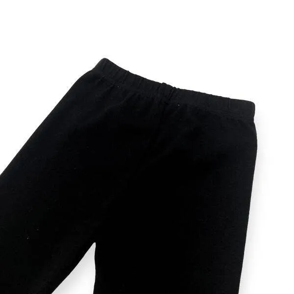 DOE Black Embellished Trim Legging