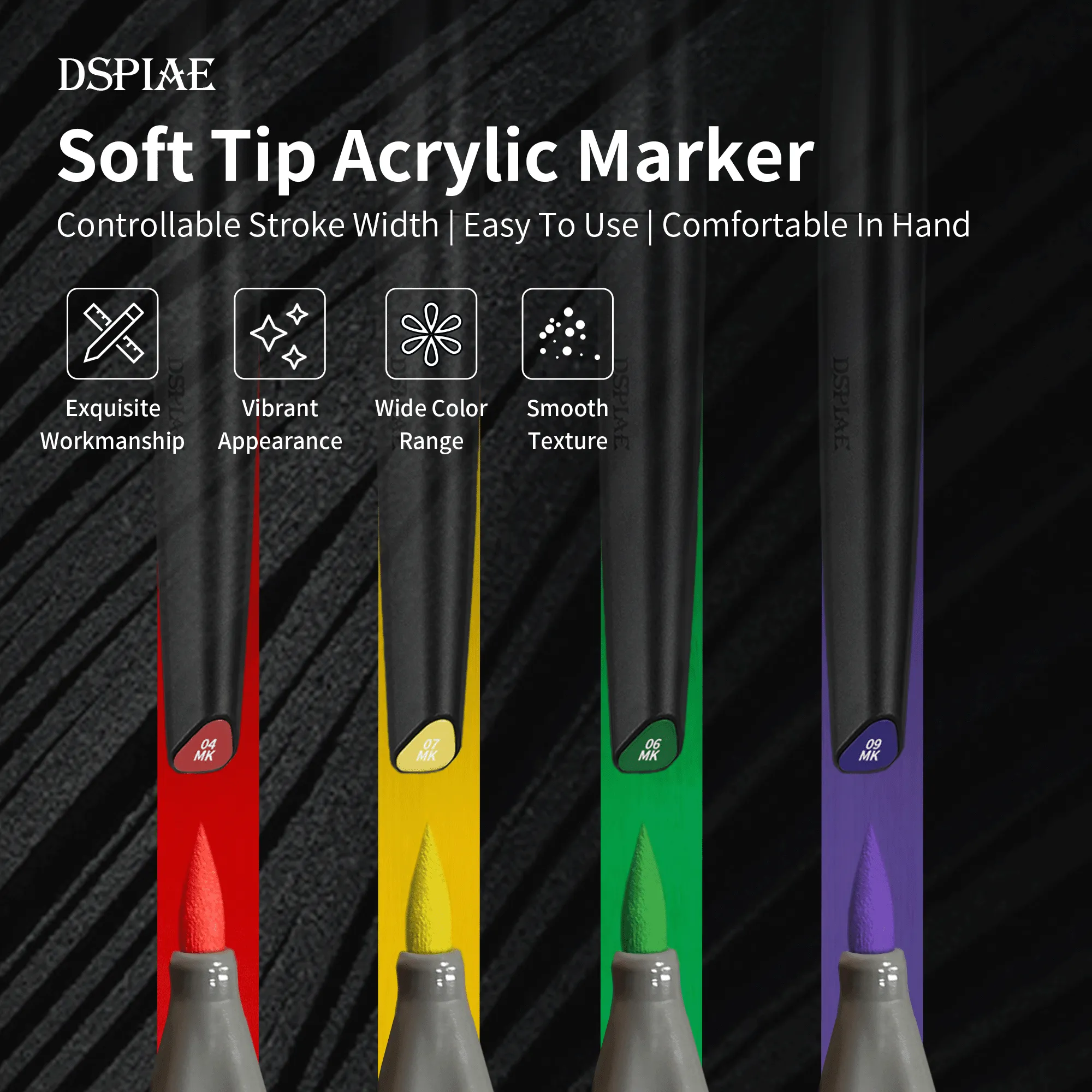 DSPIAE Soft Tip Marker Purple MK-09