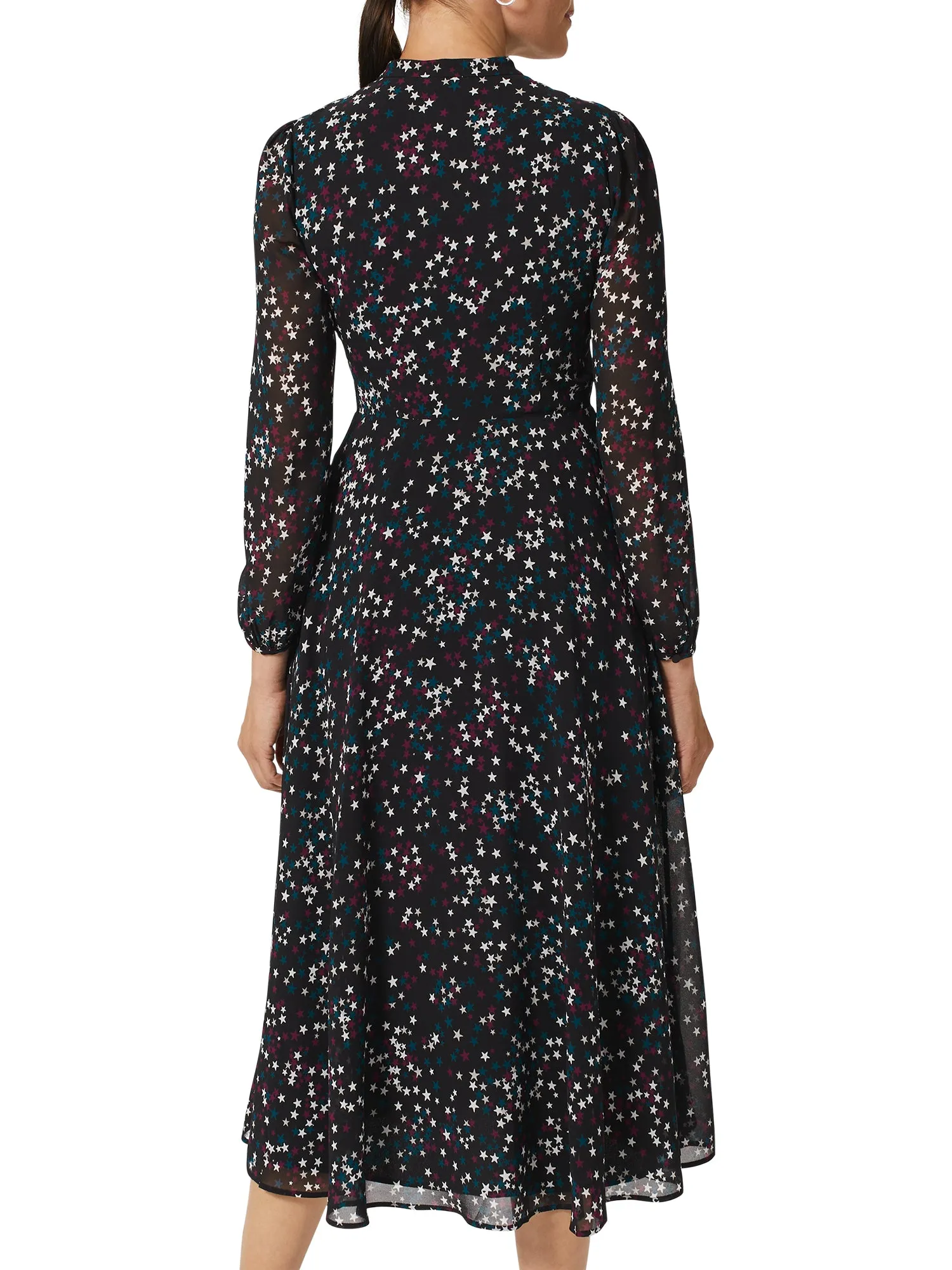 Erin Printed Long Sleeve Midi Dress