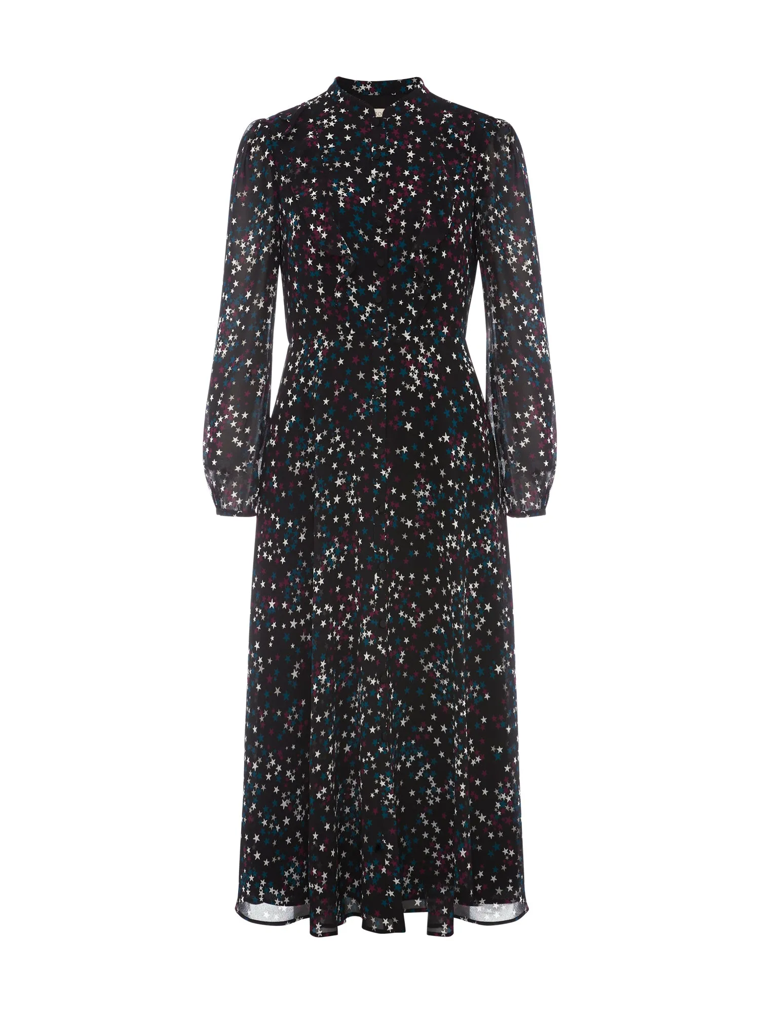 Erin Printed Long Sleeve Midi Dress