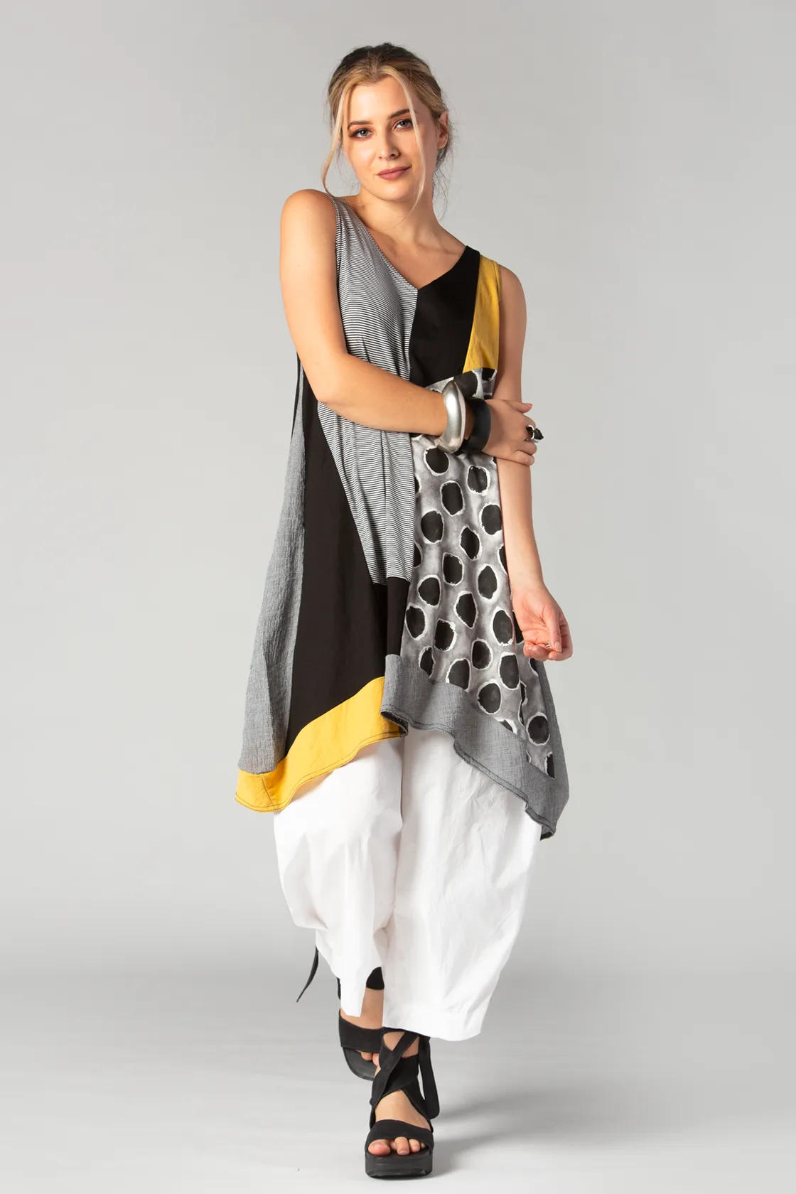 FA Concept Lin Tunic in Yellow Prints