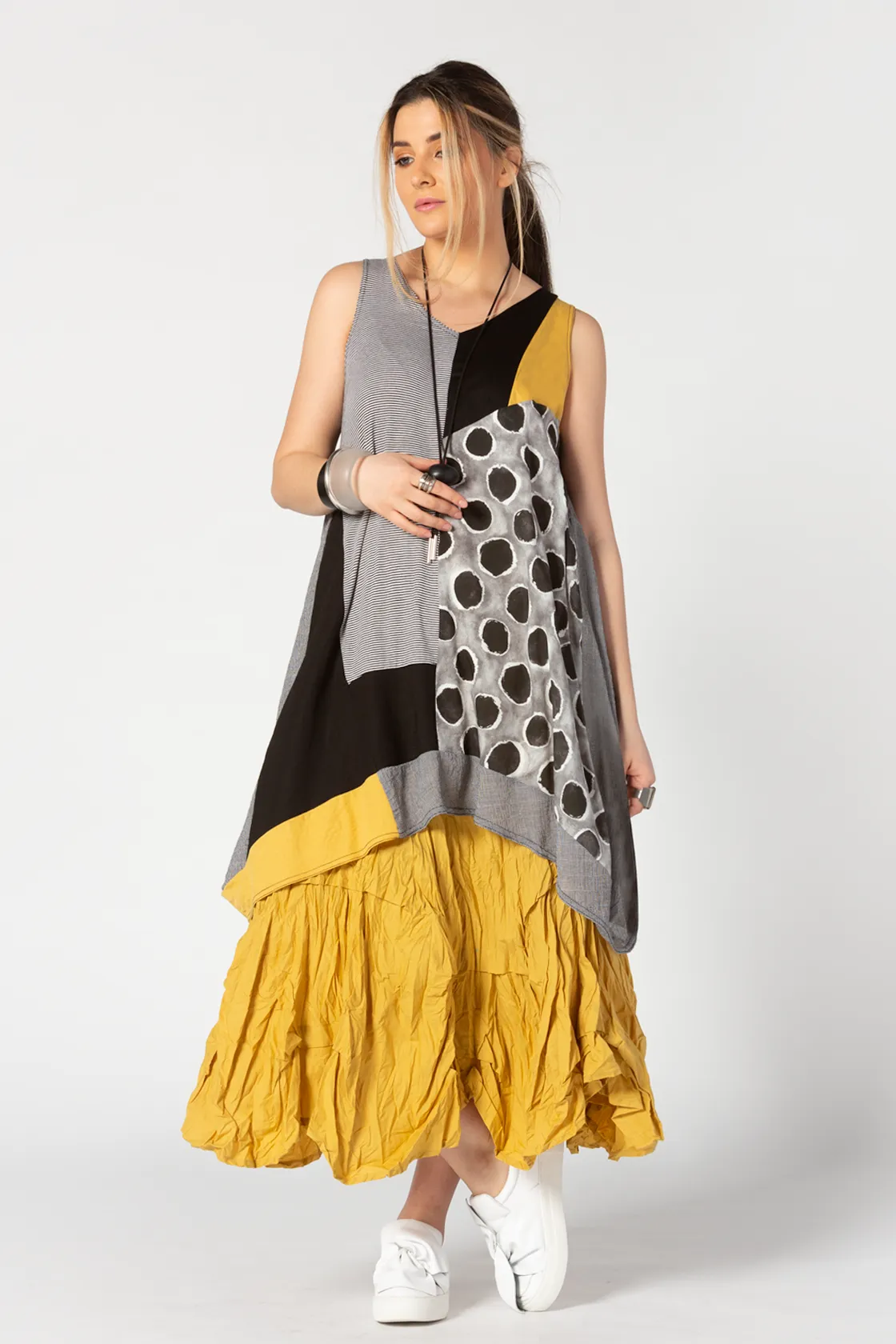 FA Concept Lin Tunic in Yellow Prints