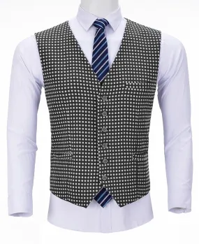 Fashion Solid Suit Vest Point V Neck Waistcoat