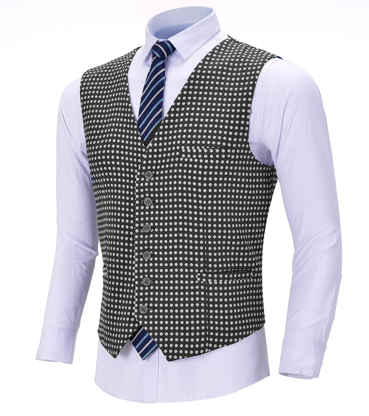 Fashion Solid Suit Vest Point V Neck Waistcoat