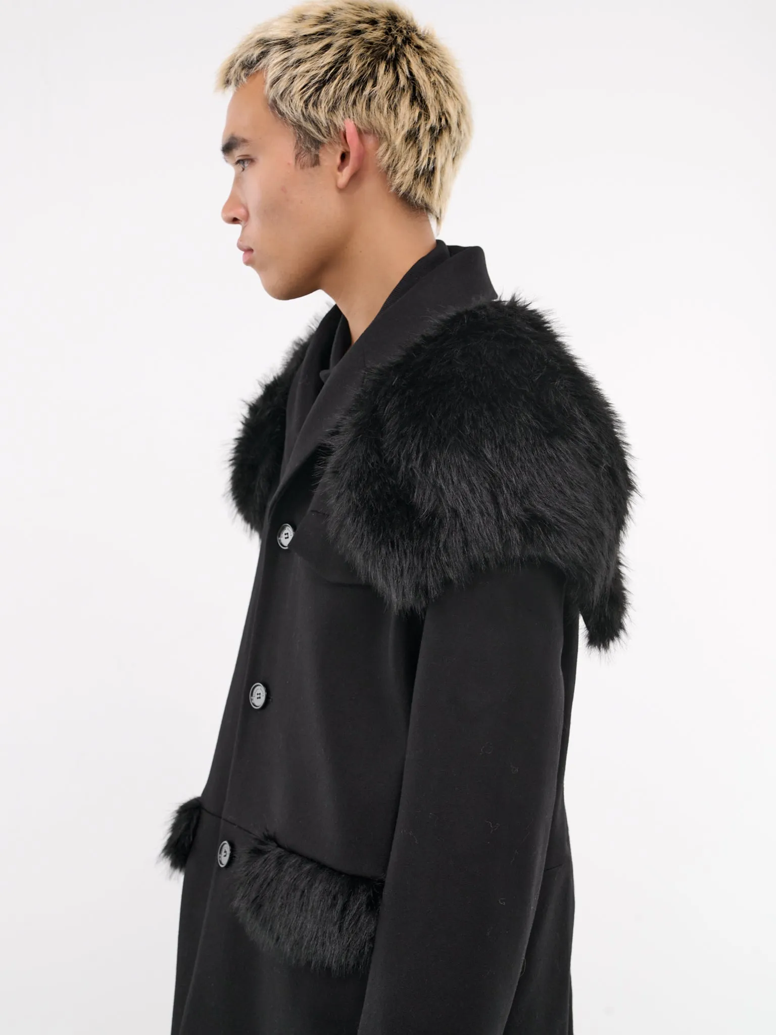 Faux Fur Trim Coat (2054F-0254-BLACK)