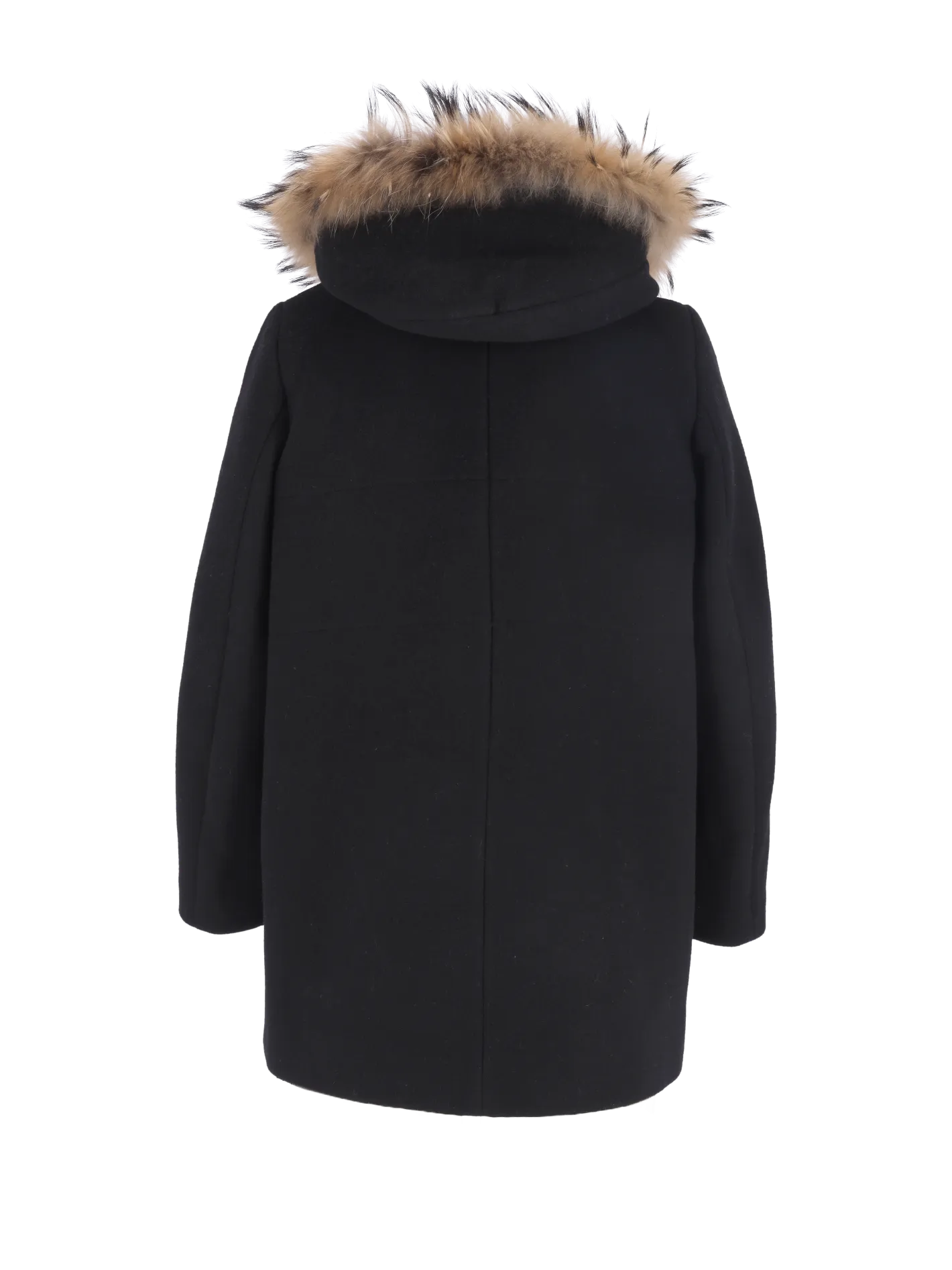 Fur-Trim Hooded Coat