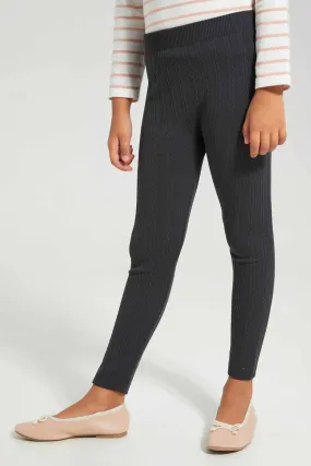 Girls Charcoal Seamless Legging