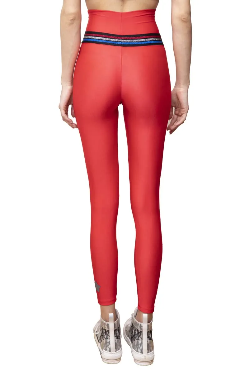 Gisele Leggings a Vita Alta con Fascia e Stelline