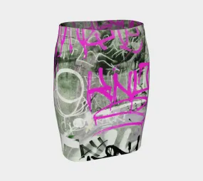 Graffiti Alley Fitted Skirt