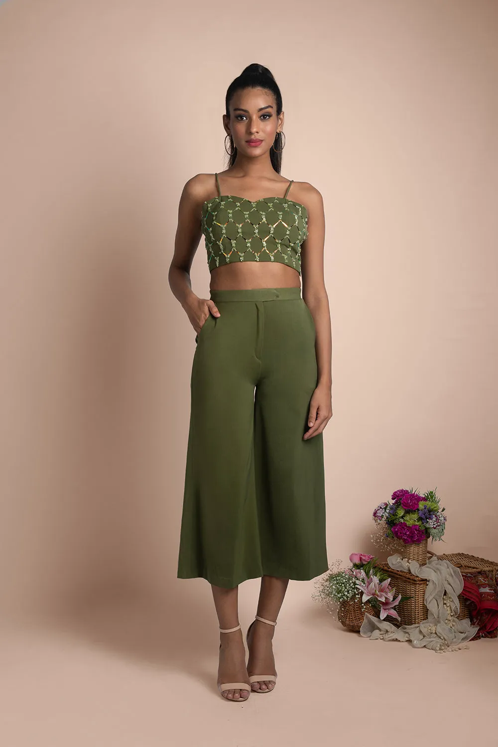 Green 3 Pc Co Ord Set