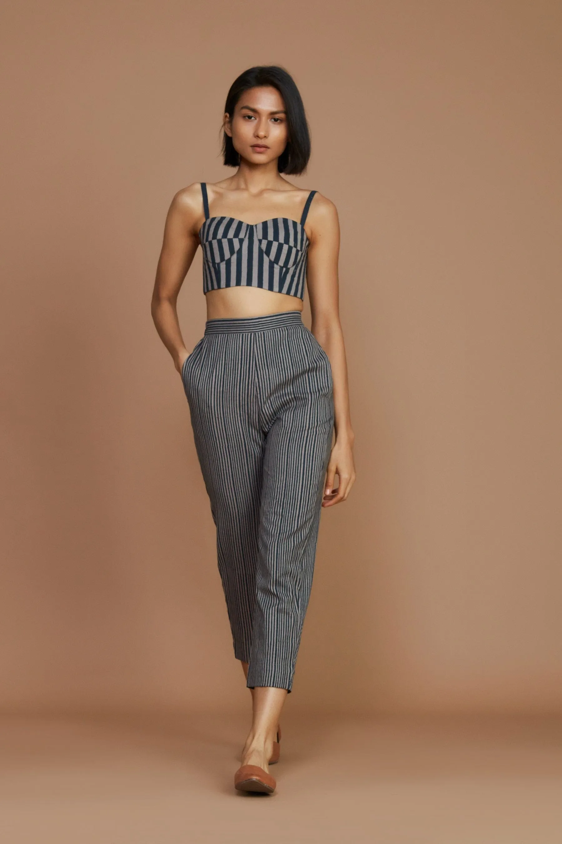 Grey with Charcoal Striped SE Pants (Ready to Ship)