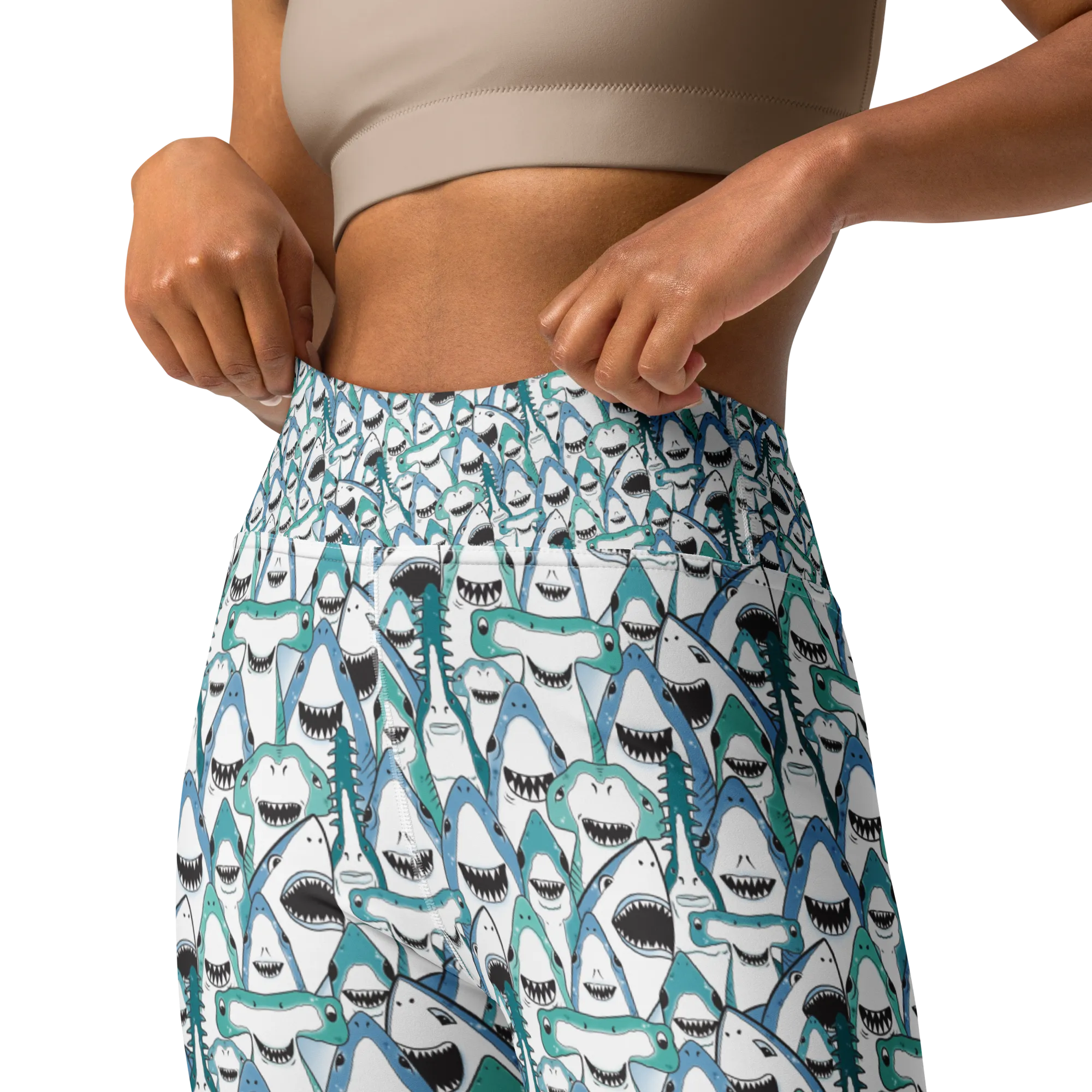 Happiest Sharks Leggings - High Waist