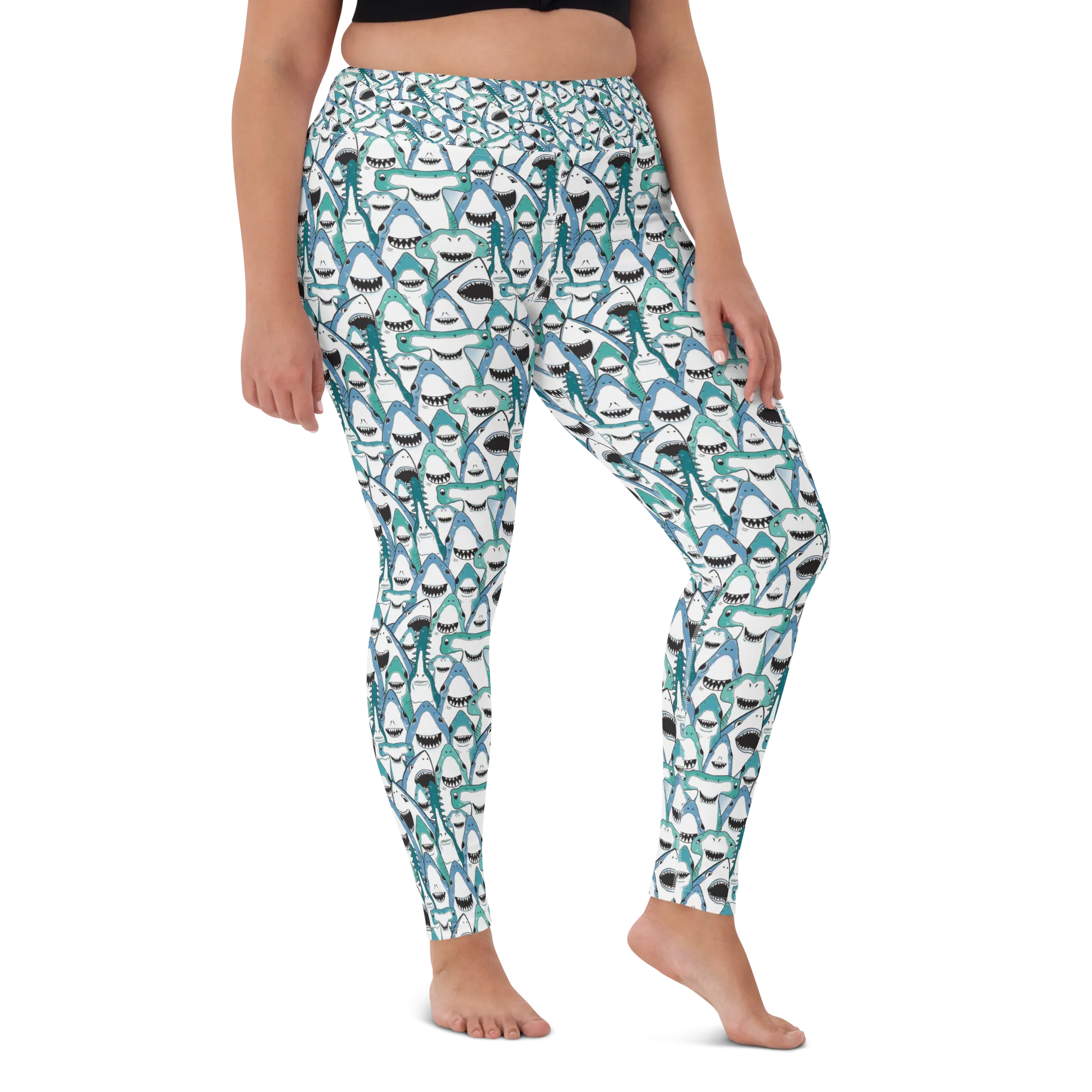 Happiest Sharks Leggings - High Waist