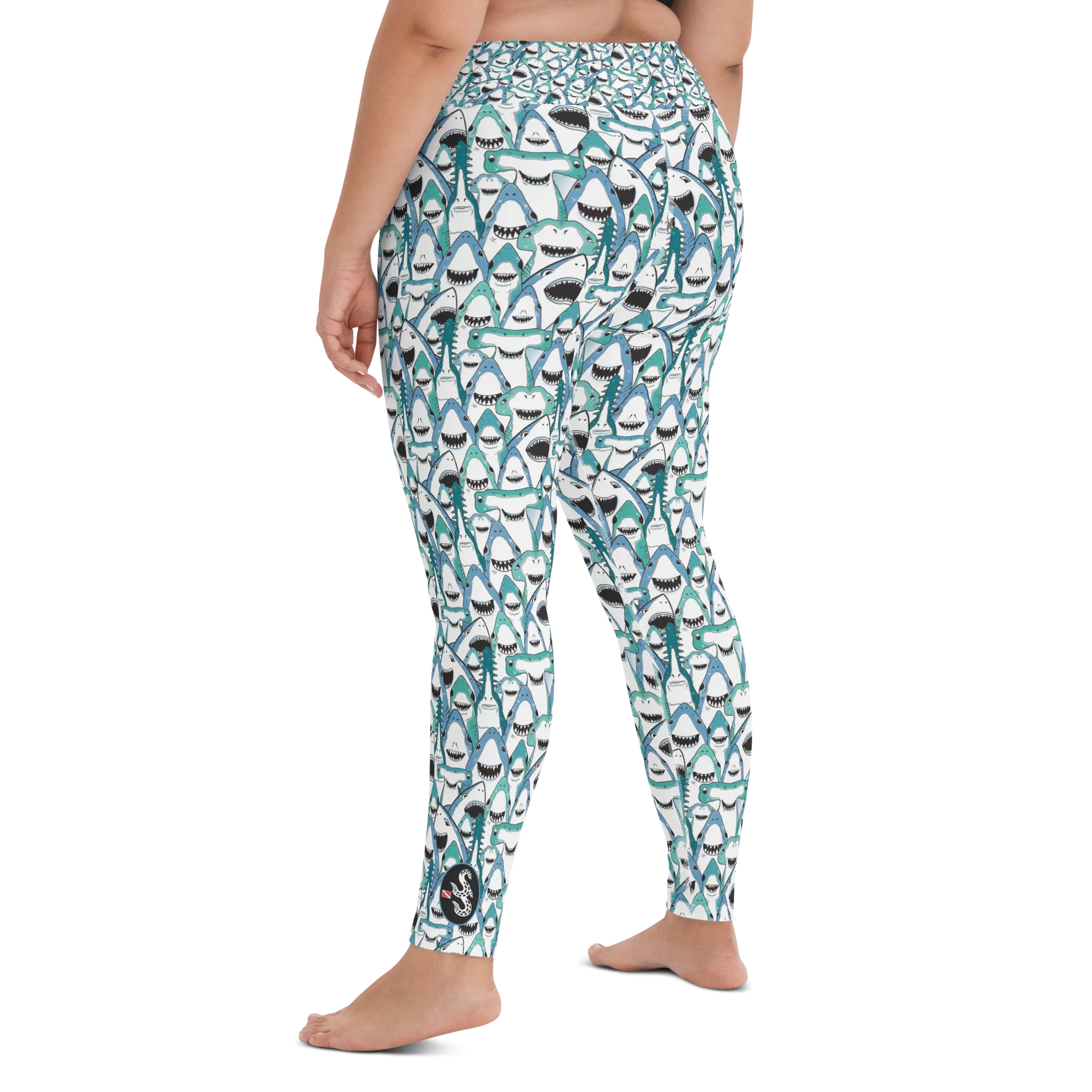 Happiest Sharks Leggings - High Waist