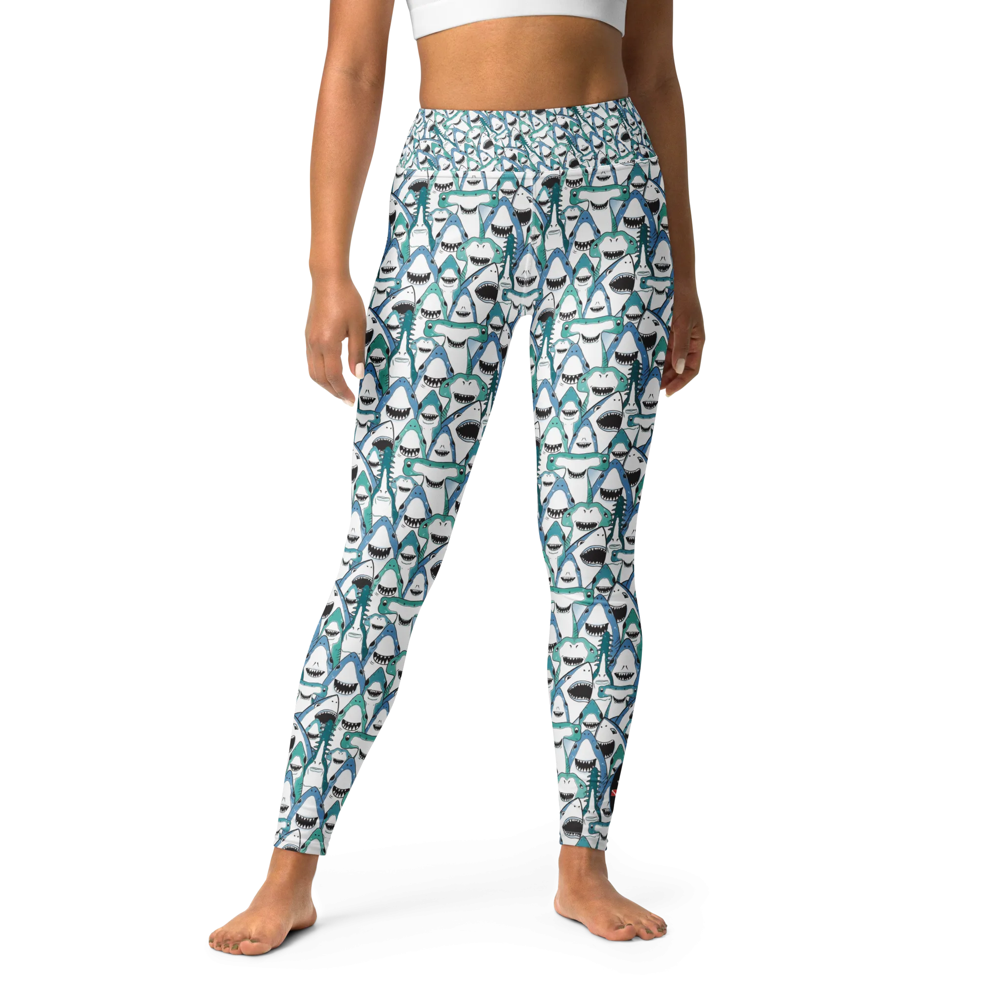 Happiest Sharks Leggings - High Waist