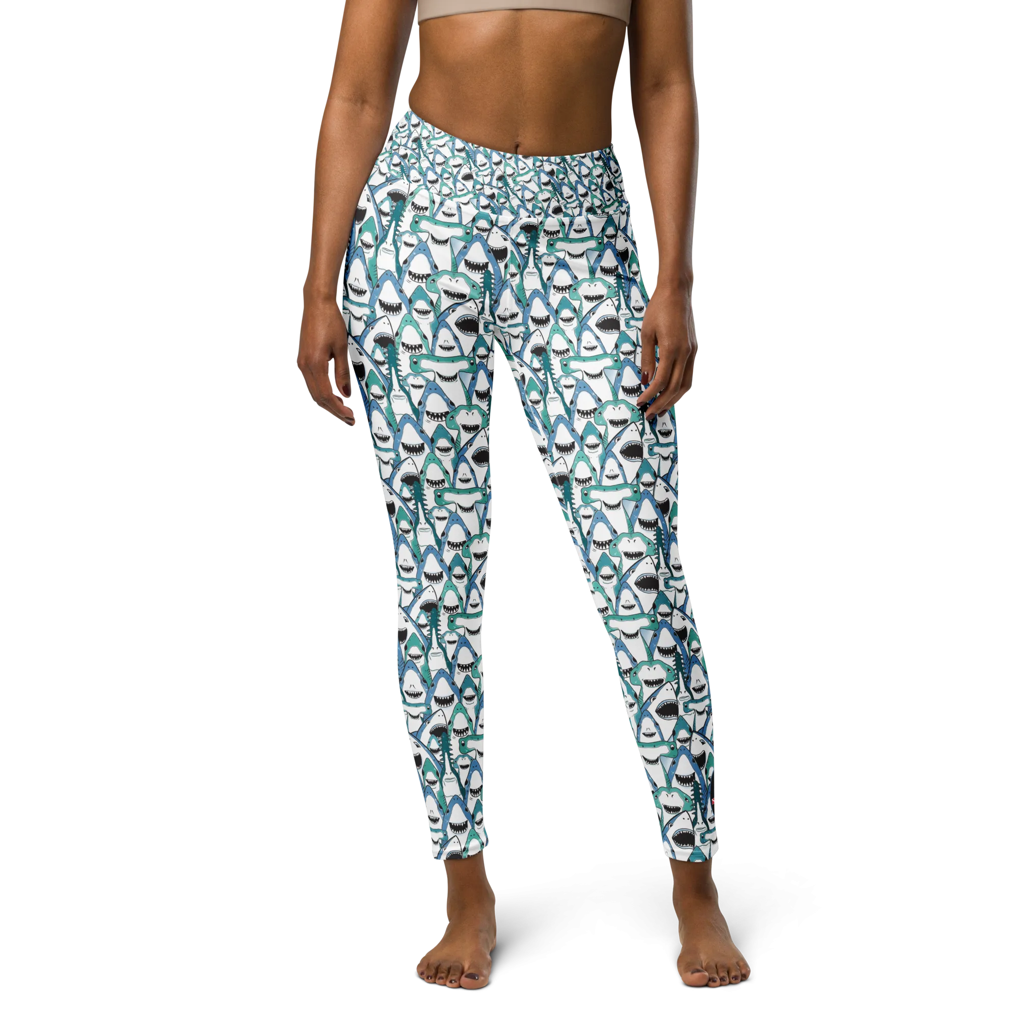 Happiest Sharks Leggings - High Waist