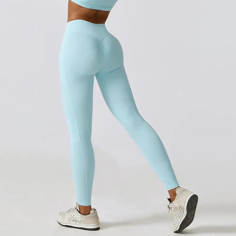 High Waist Pocket Gym Fitness Women's Versatile Leggings