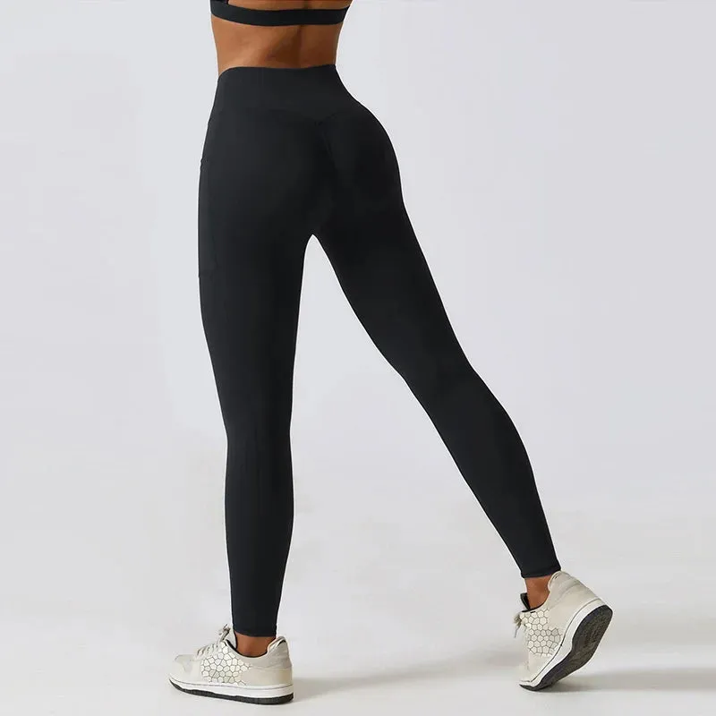 High Waist Pocket Gym Fitness Women's Versatile Leggings