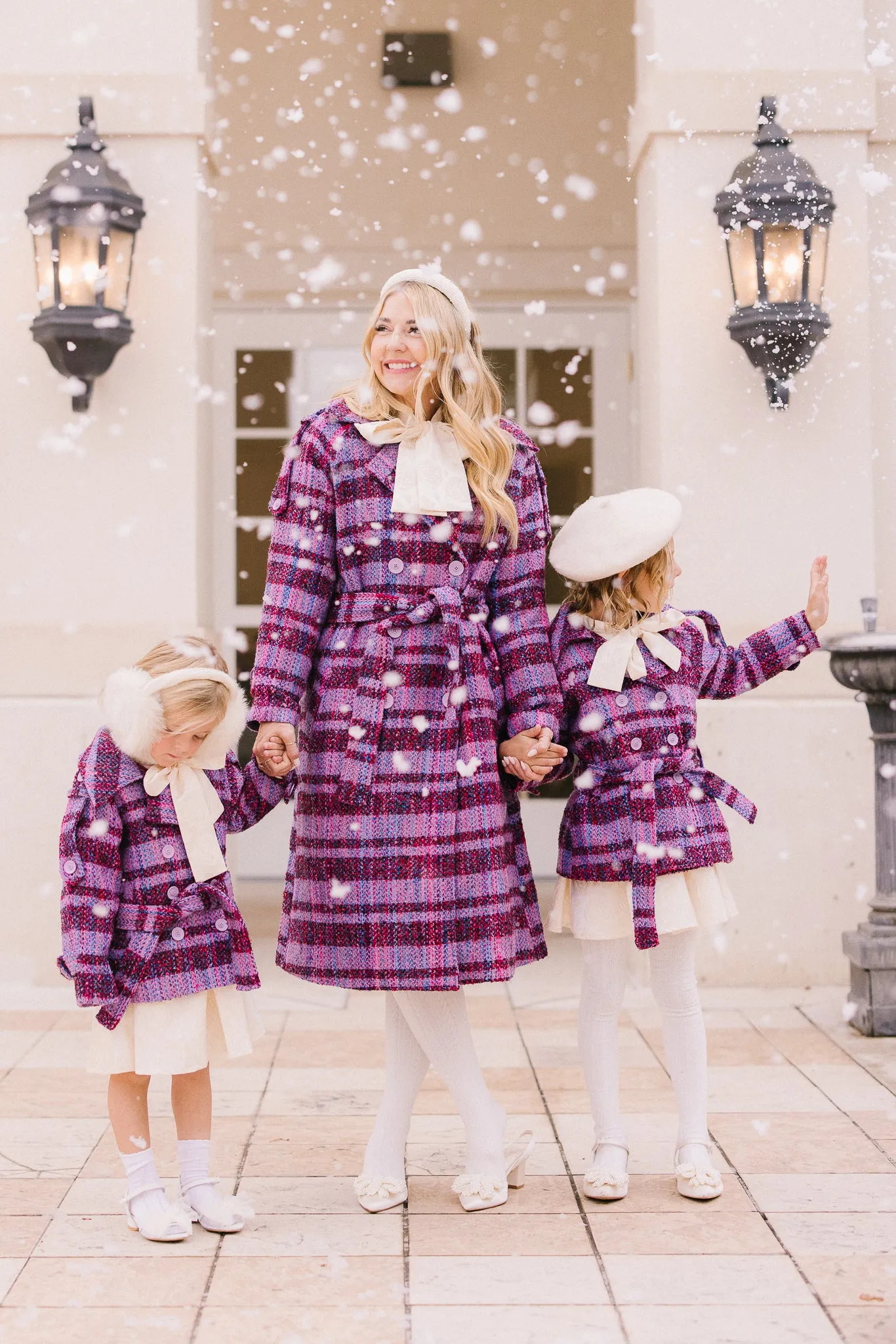 Holly Plaid Coat in Violet - FINAL SALE