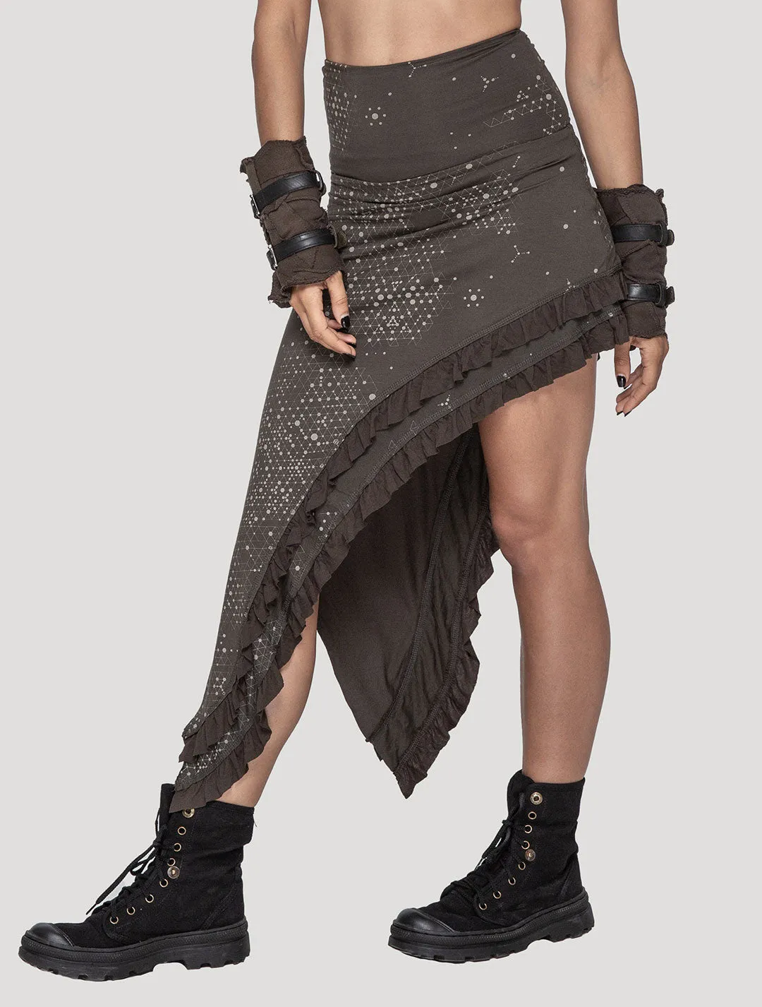 Holo Asymmetric Skirt