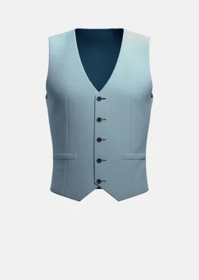 Ice Blue Twill Vest