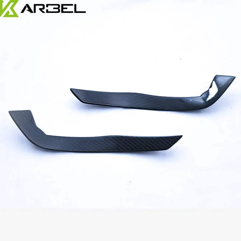 Karbel Carbon Dry Carbon Fiber Front Bumper Canards for Audi RS3 2018-2020