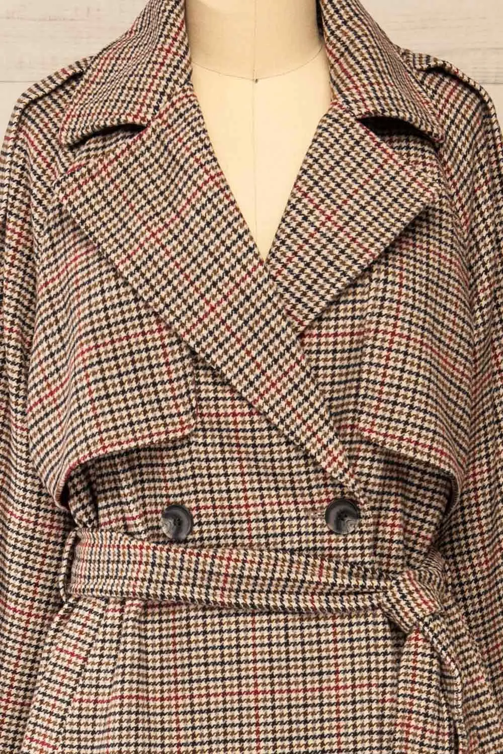 Khujand | Houndstooth Trench Coat