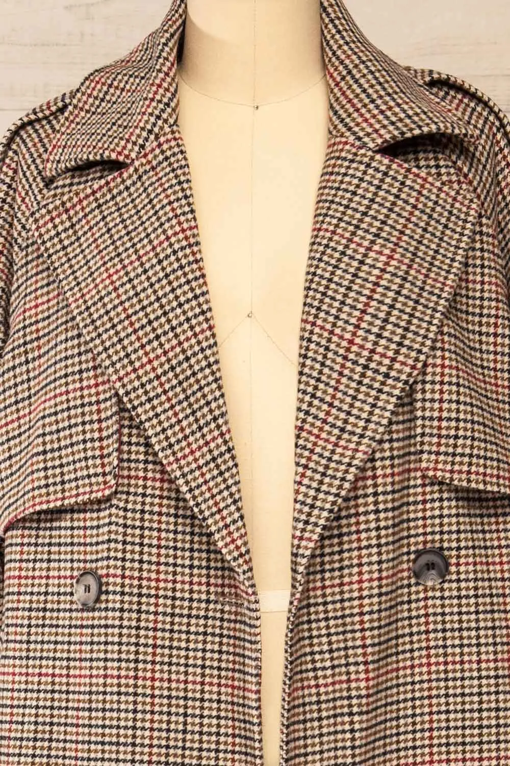 Khujand | Houndstooth Trench Coat