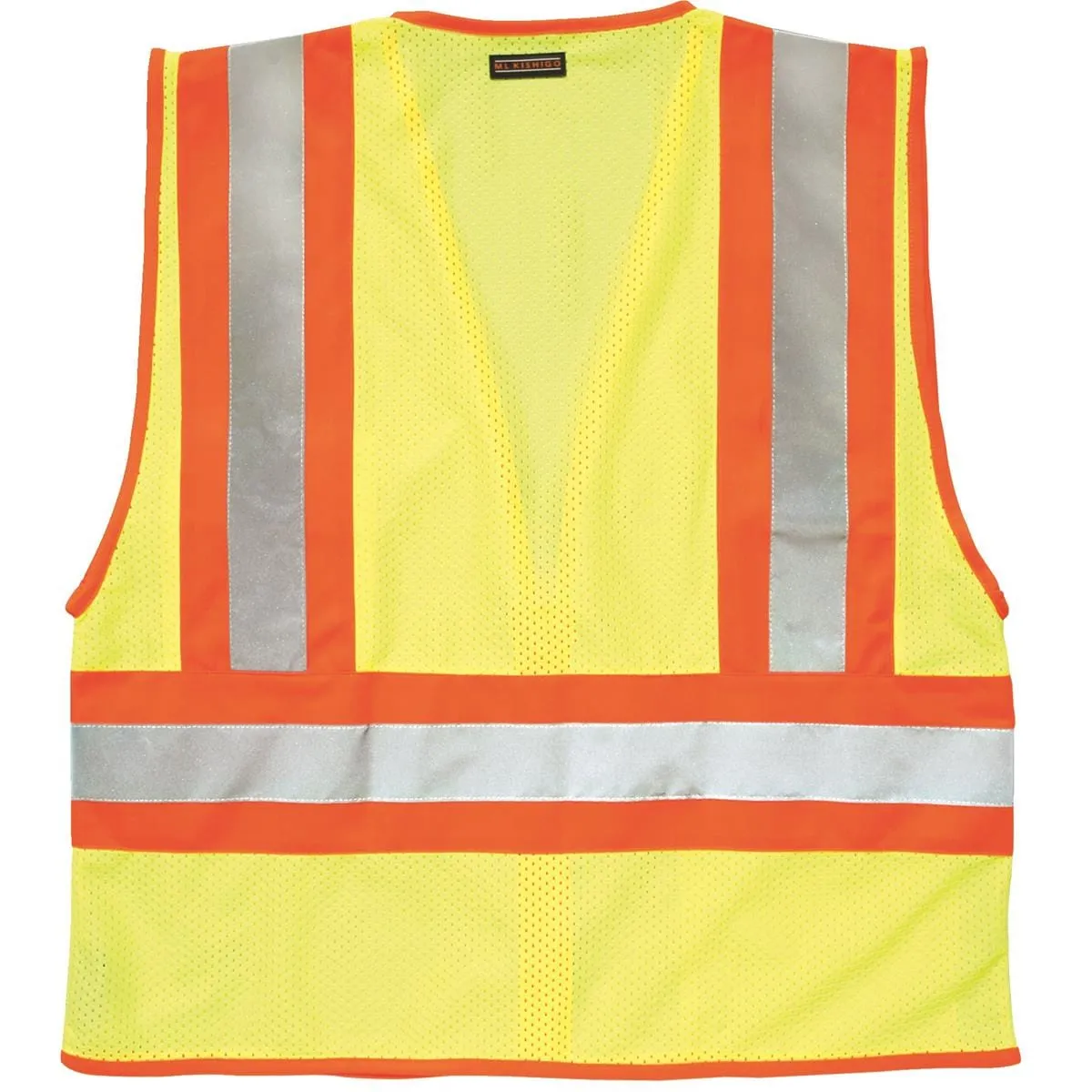 Kishigo ANSI Class 2 Ultra-Cool Contrasting Mesh Safety Vest with Wide Reflective Striping