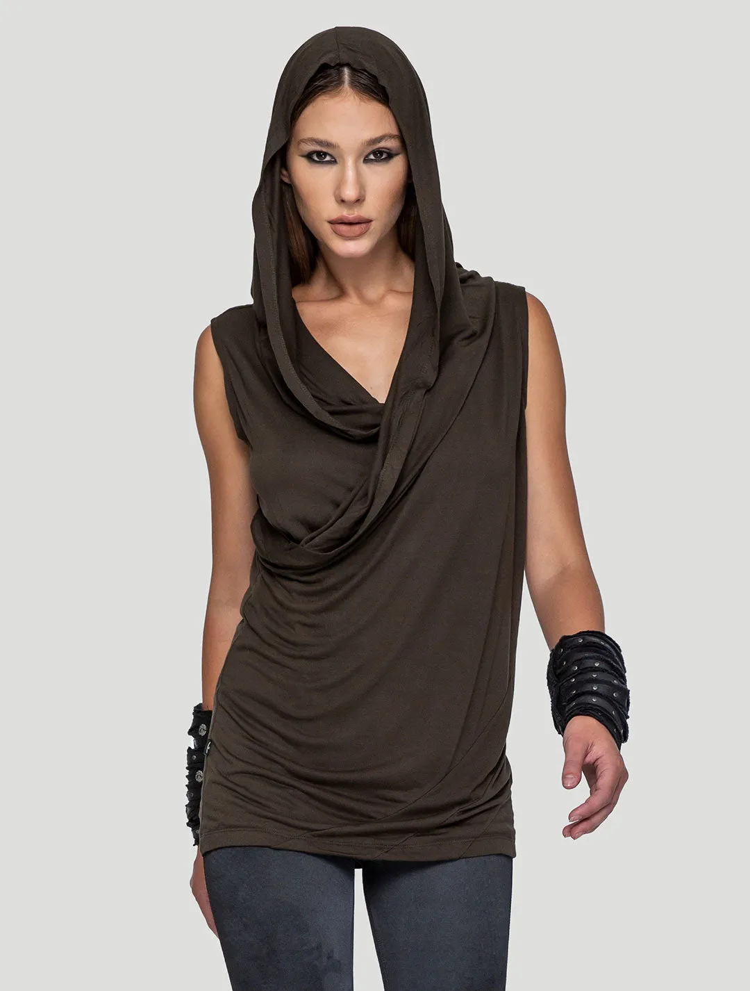 Kuan Unisex Hooded Wrap Top