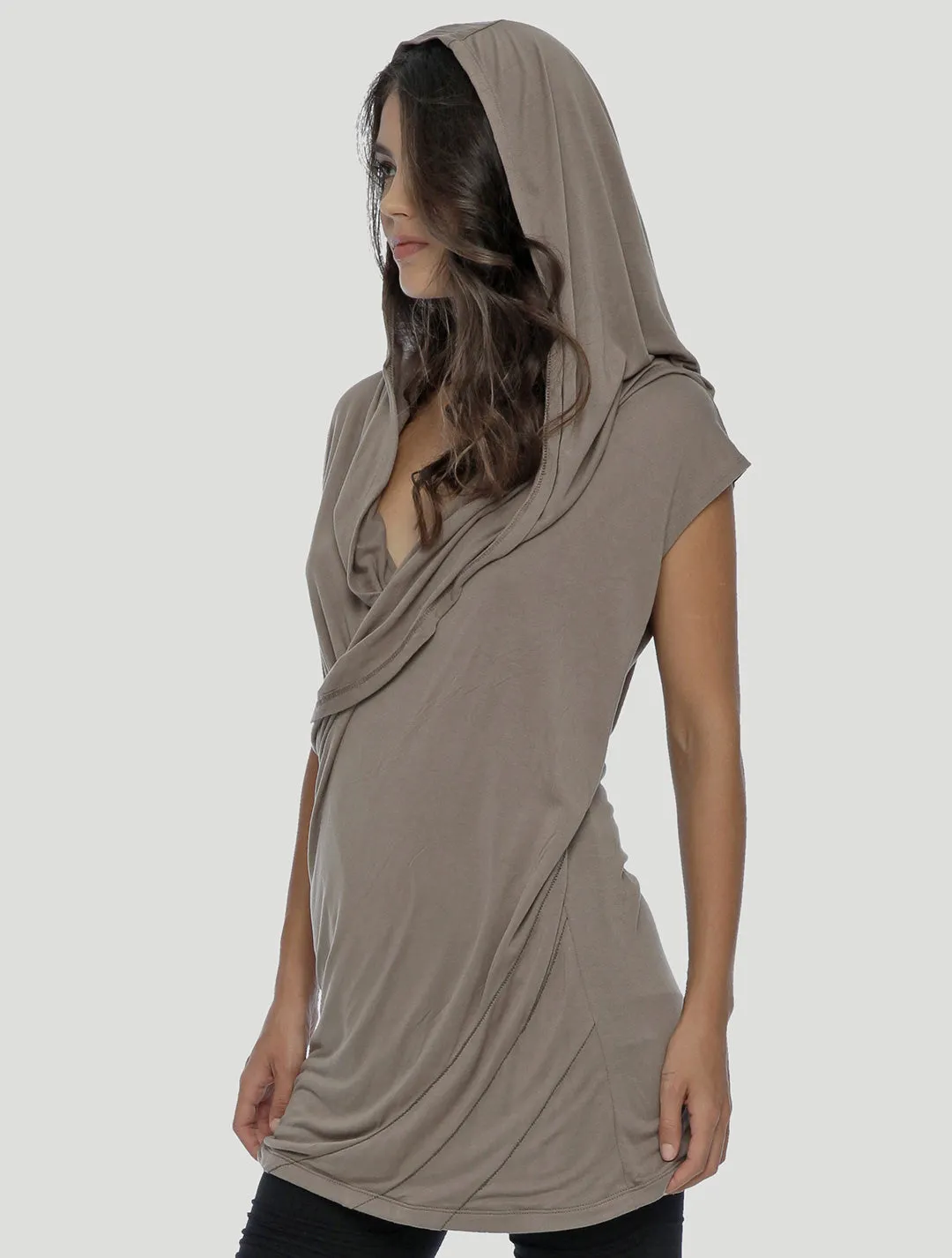 Kuan Unisex Hooded Wrap Top