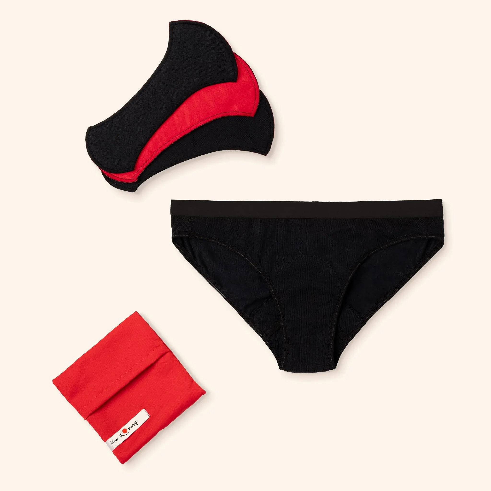 La Bikini Noire ✦ Culotte menstruelle 3-en-1