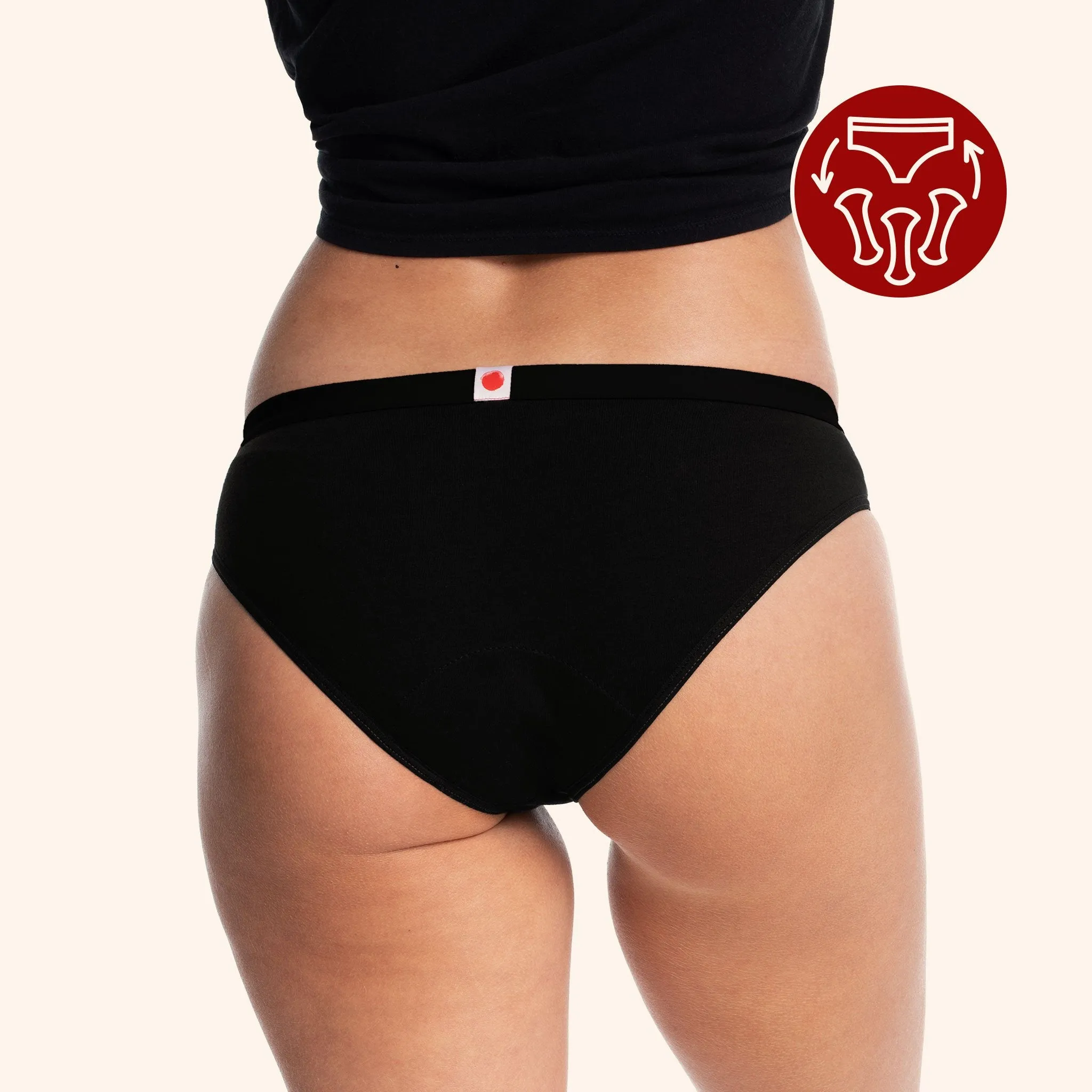 La Bikini Noire ✦ Culotte menstruelle 3-en-1