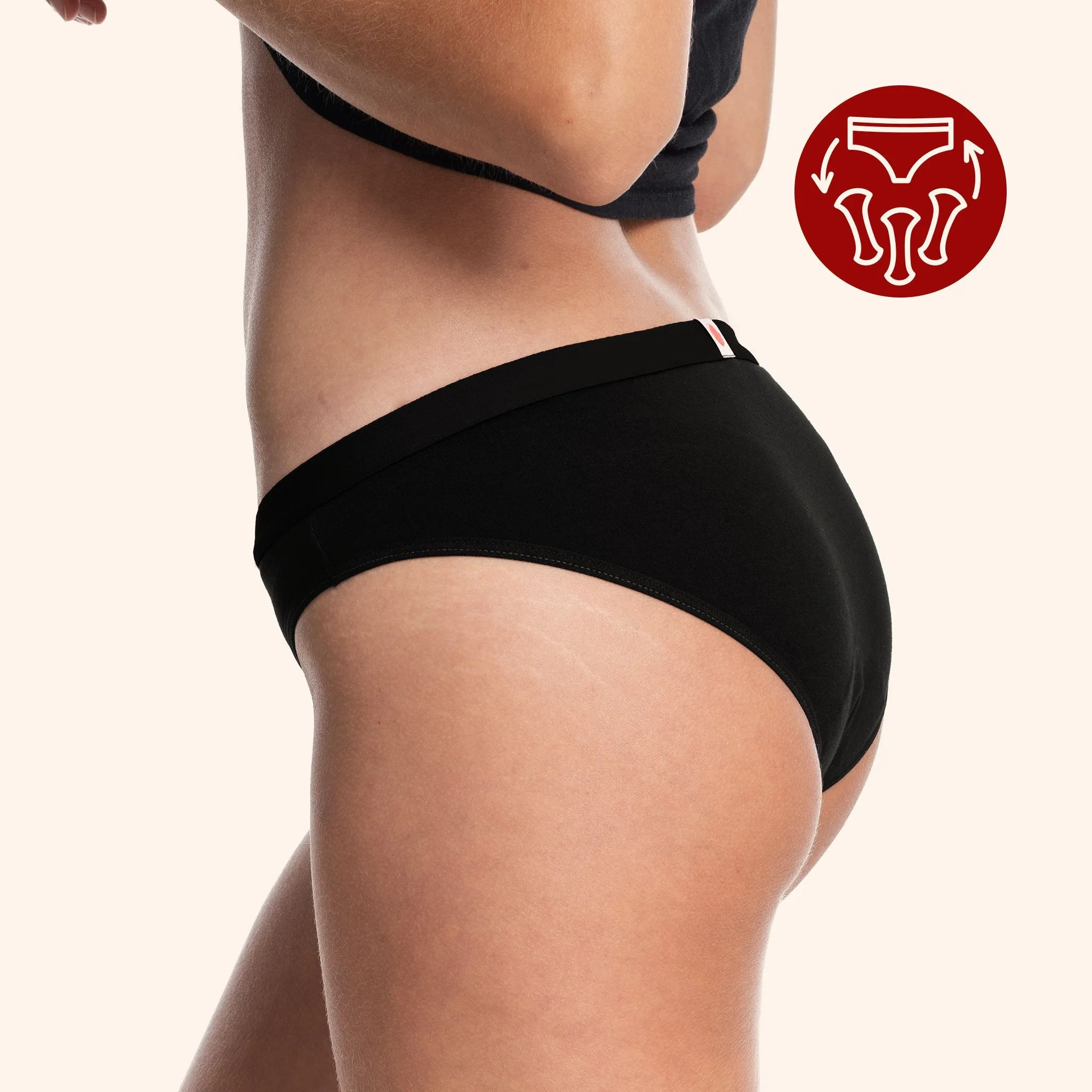 La Bikini Noire ✦ Culotte menstruelle 3-en-1