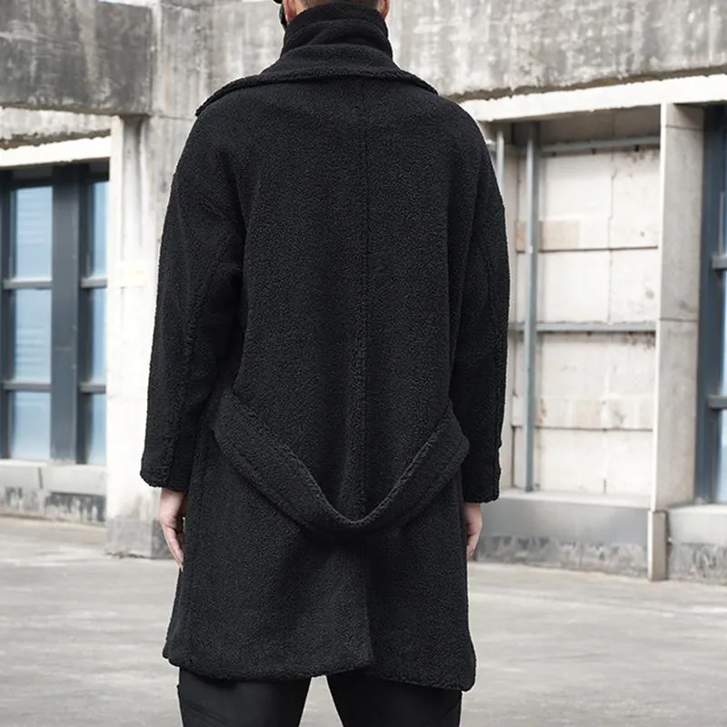 Lamb Wool Long Trench Coat