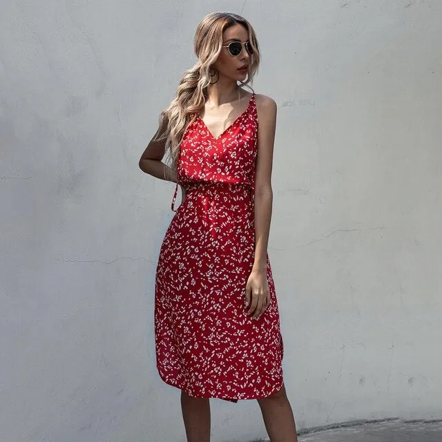 Leopard Floral Slip Sundress