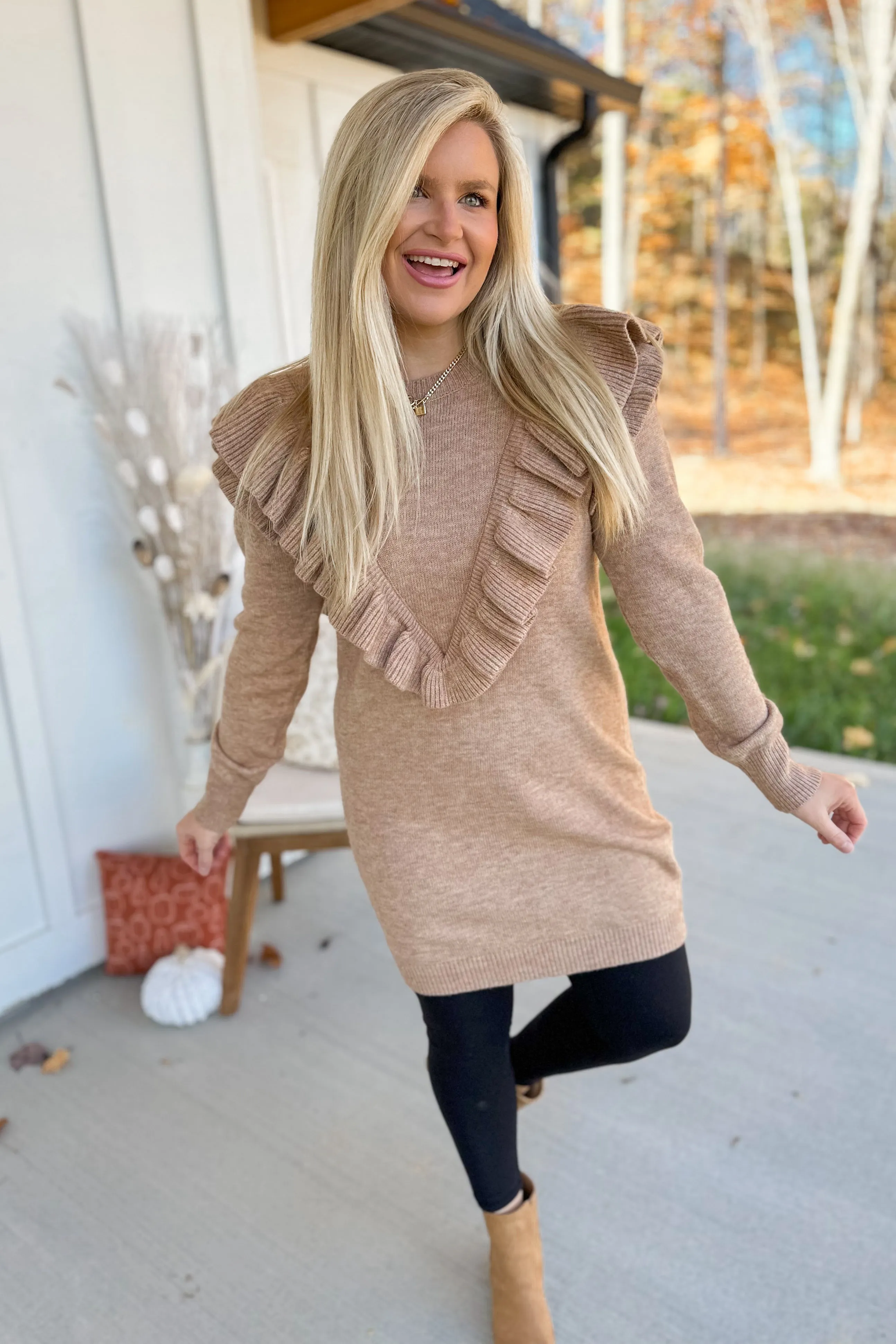 Logan Knit Ruffle Tunic Dress *FINAL SALE*