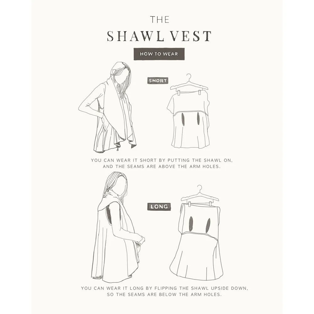 Look By M Basic Shawl Vest Red