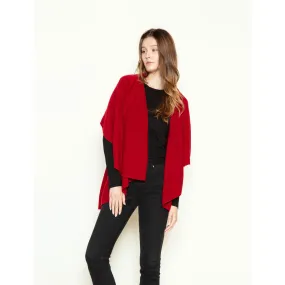 Look By M Basic Shawl Vest Red