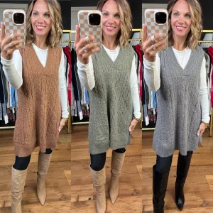 Make My Way Cable-Knit Tunic Sweater - Multiple Options