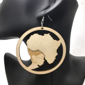 Mama Africa earrings | Africa shaped | Natural hair | Afrocentric | jewelry | accessories | African