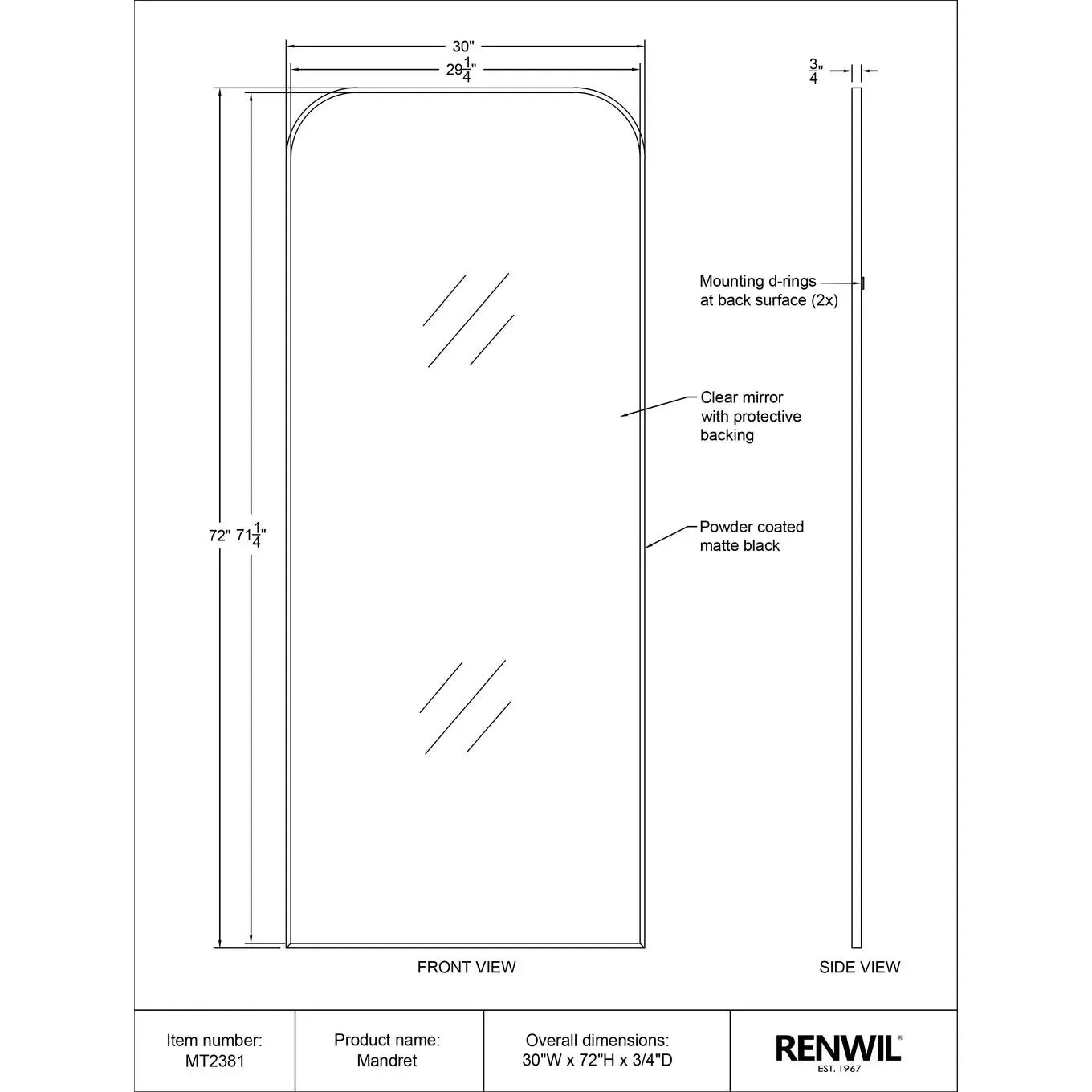 Mandret Full Length Mirror