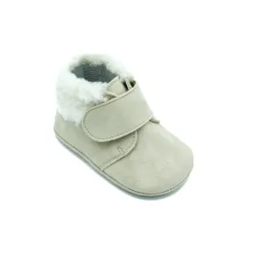 Manuella- Ivory Suede Baby Boots