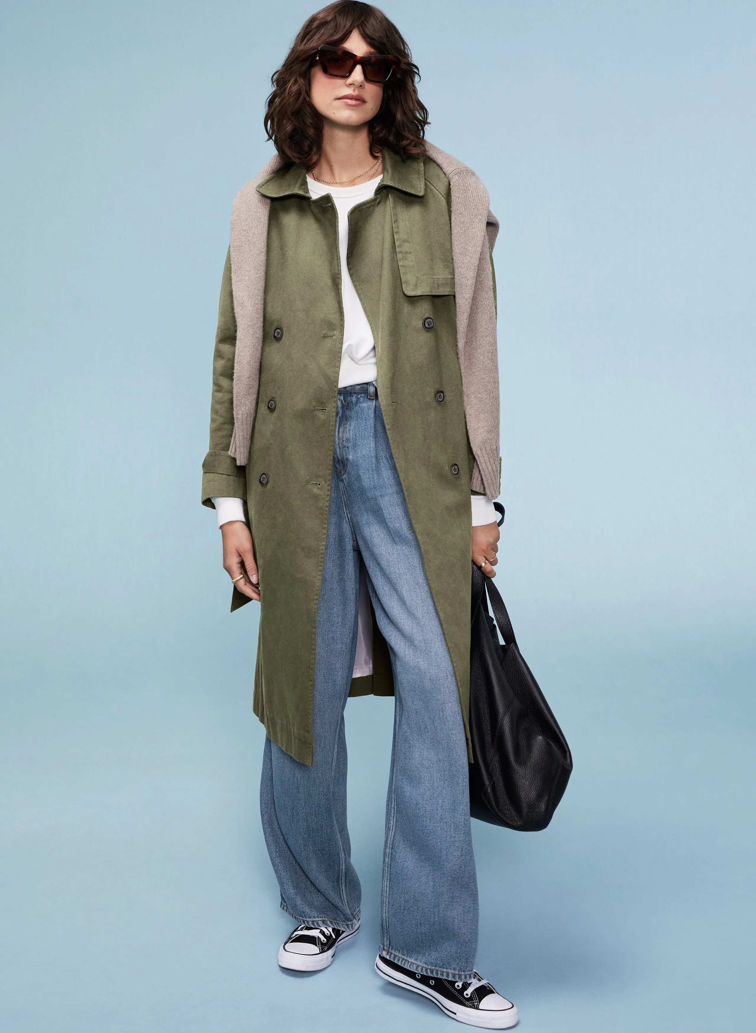 Marlee Organic Cotton Trench | Olive