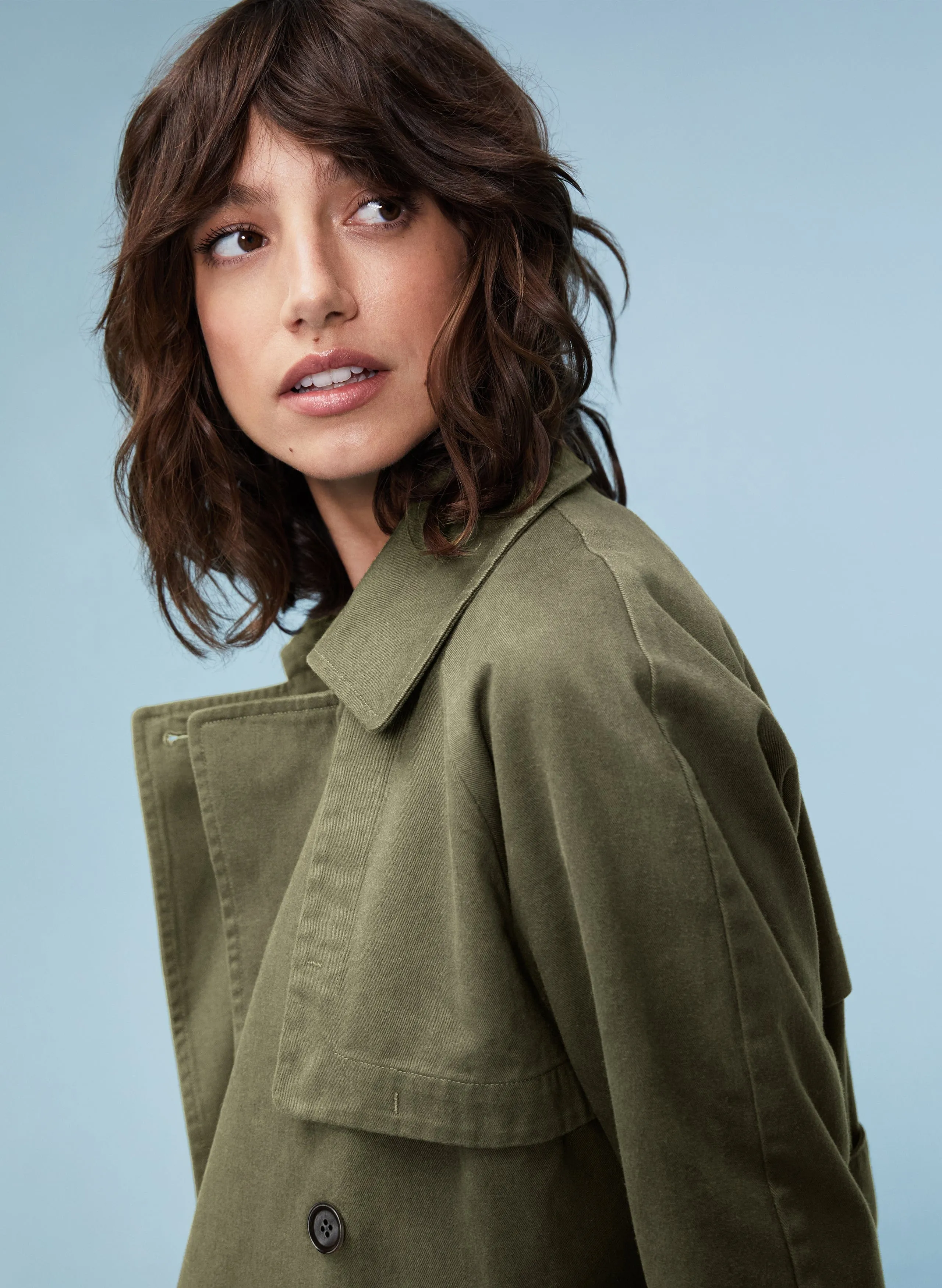 Marlee Organic Cotton Trench | Olive